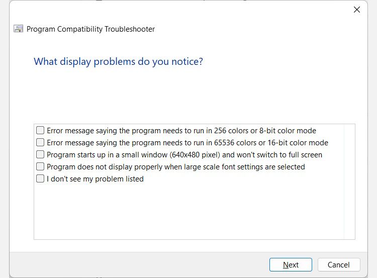 program-compatibility-troubleshooter-pick-display-problem