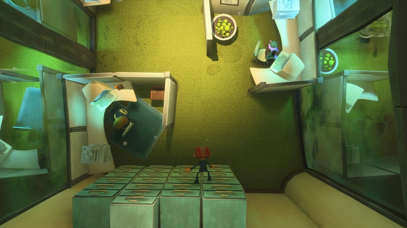 A screenshot from the tutorial section of Psychonauts 2 taken from an Xbox Series X