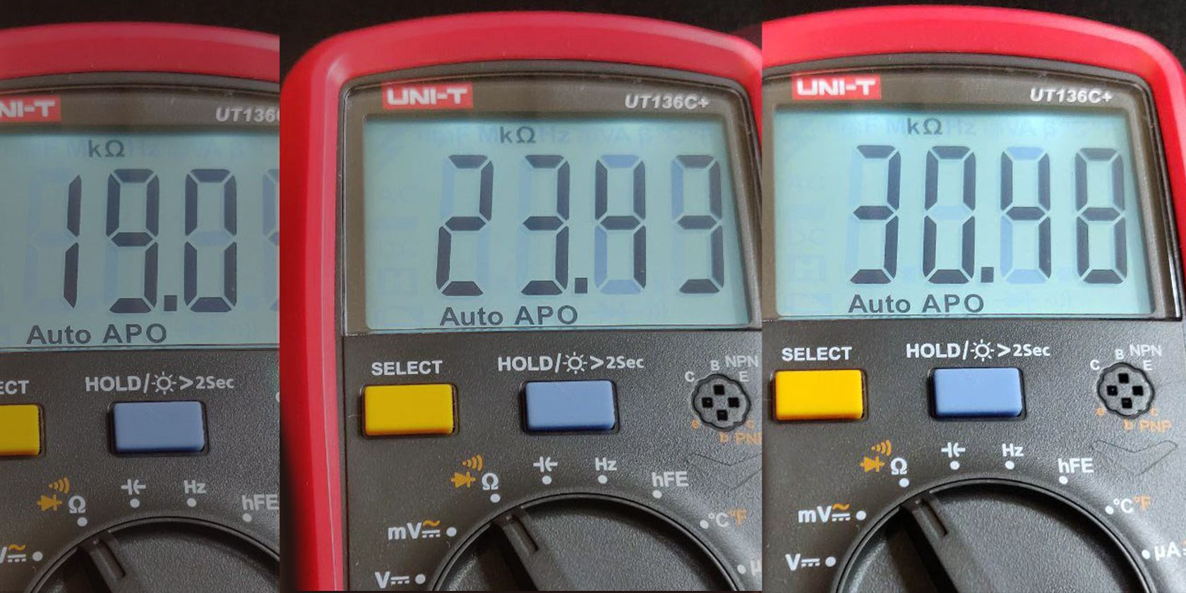 A capacitor's resistance increasing on a multimeter