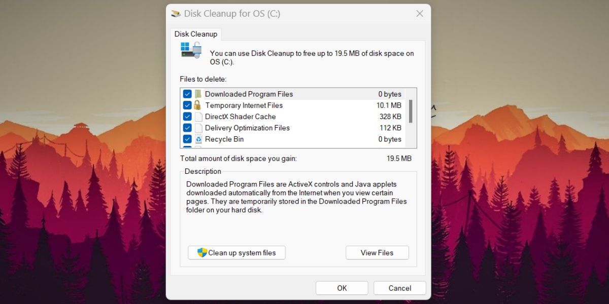 Run Disk Cleanup tool in Windows 11
