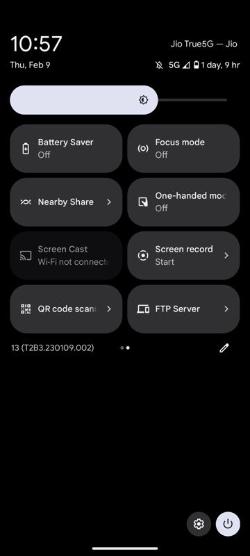 accessing QR code scanner tile in Quick Settings