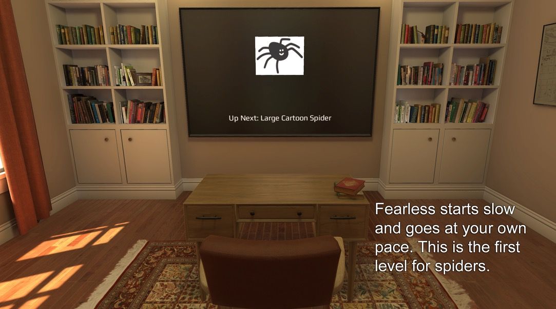 Screenshot of Fearless VR app