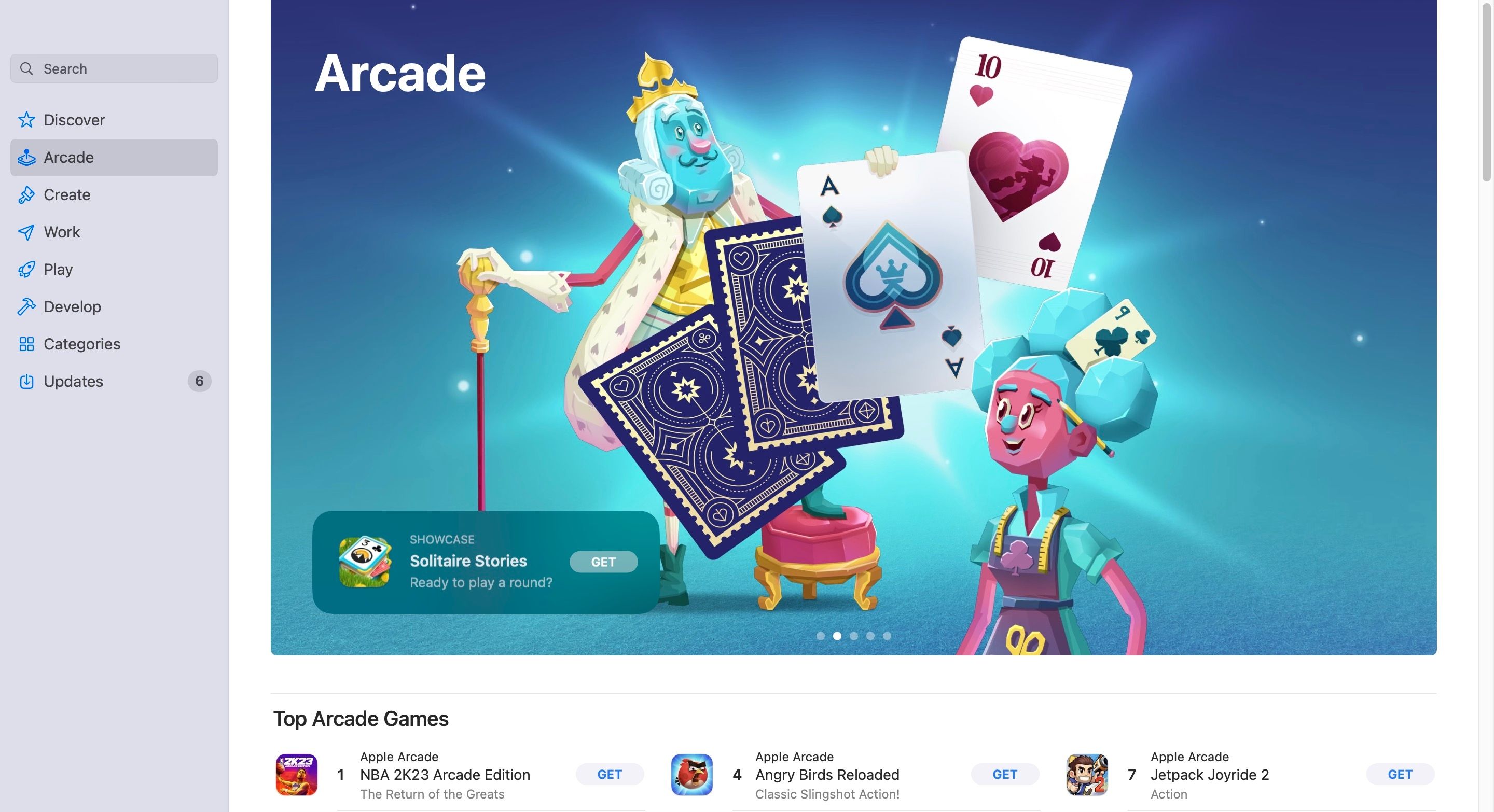 اسکرین شات از Apple Arcade در Mac App Store