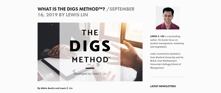 تصویر صفحه توضیحات DIGS از lewis-lin.com