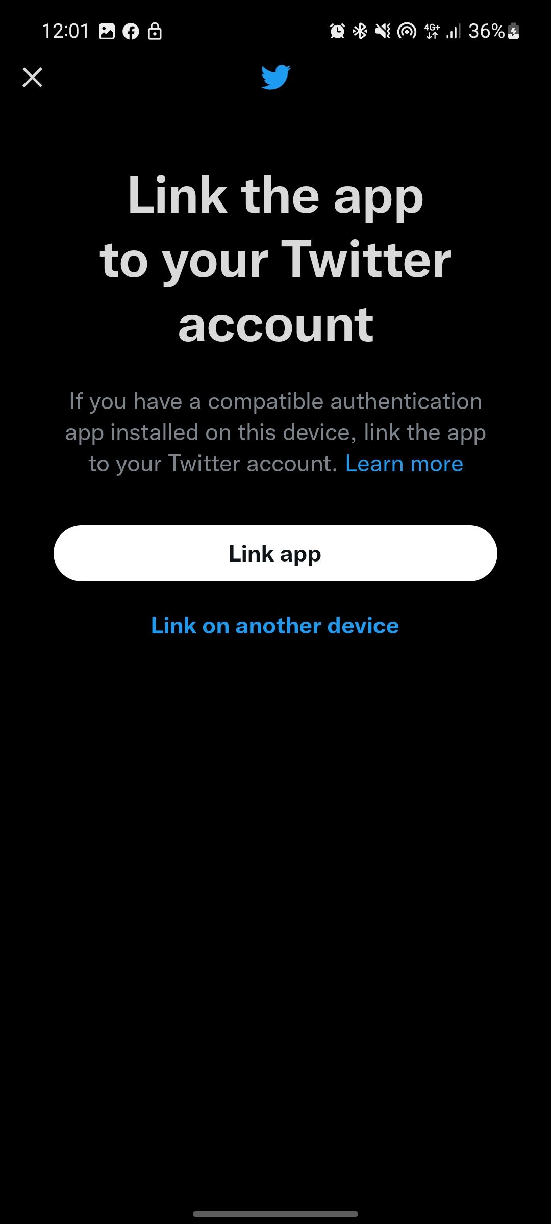 screenshot showing how to set up authenticator app