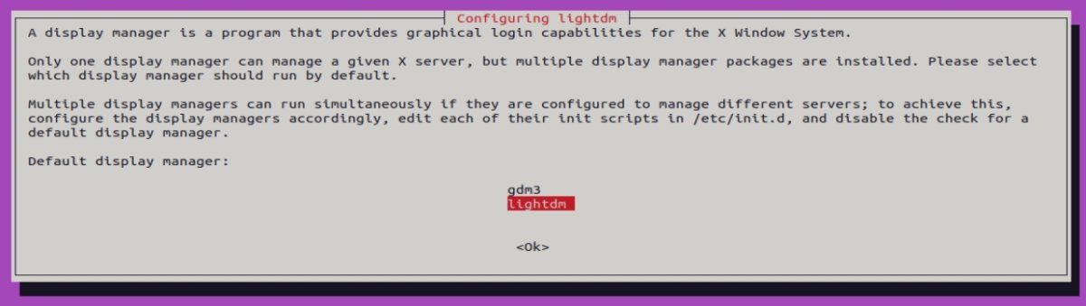 Chọn LightDM làm Trình quản lý hiển thị mặc định trên Ubuntu