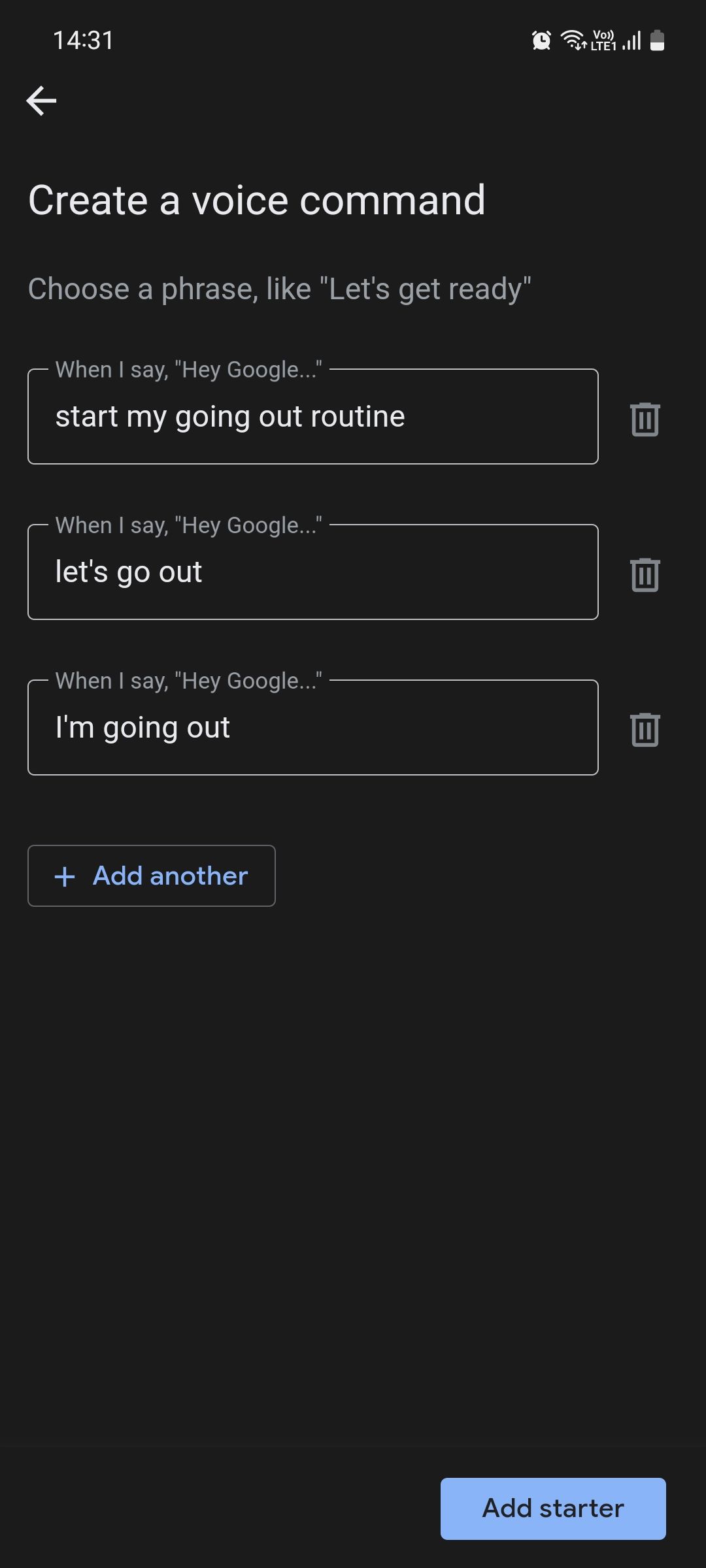 Set a voice command to trigger Google Assistant routine