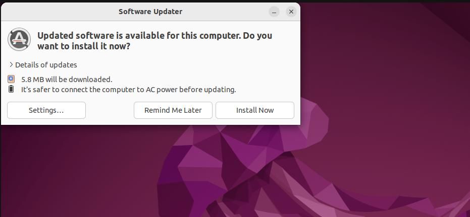 chương trình cập nhật phần mềm trên Ubuntu