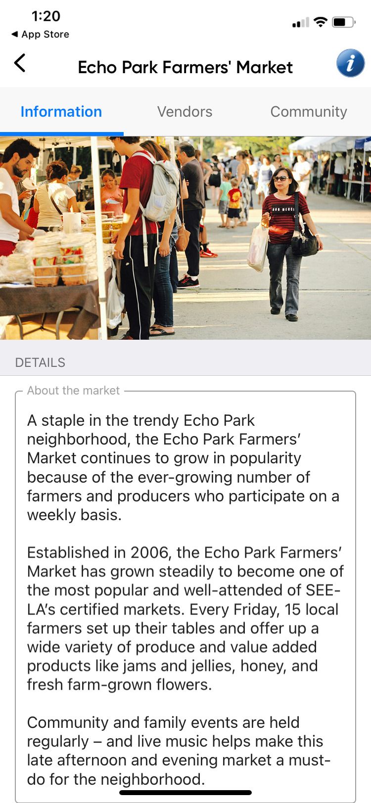 Soko Farmers' Market App Echo Park
