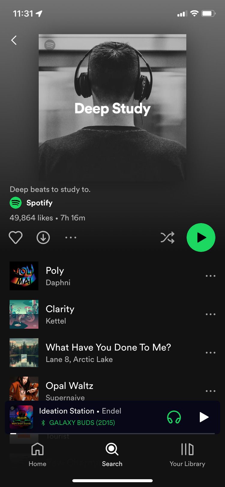 لیست پخش Spotify Deep Study