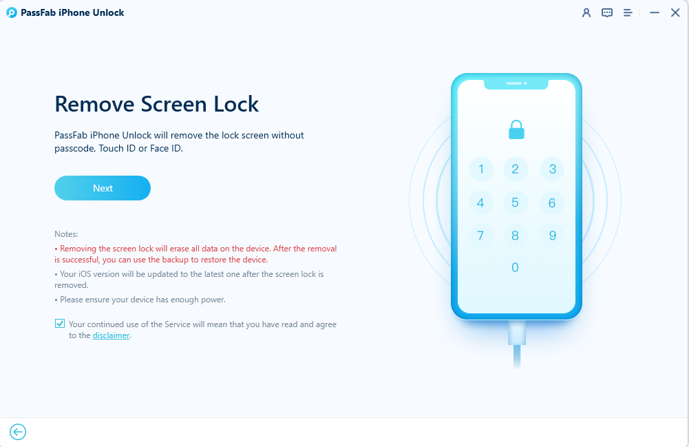 start passfab iphone unlock