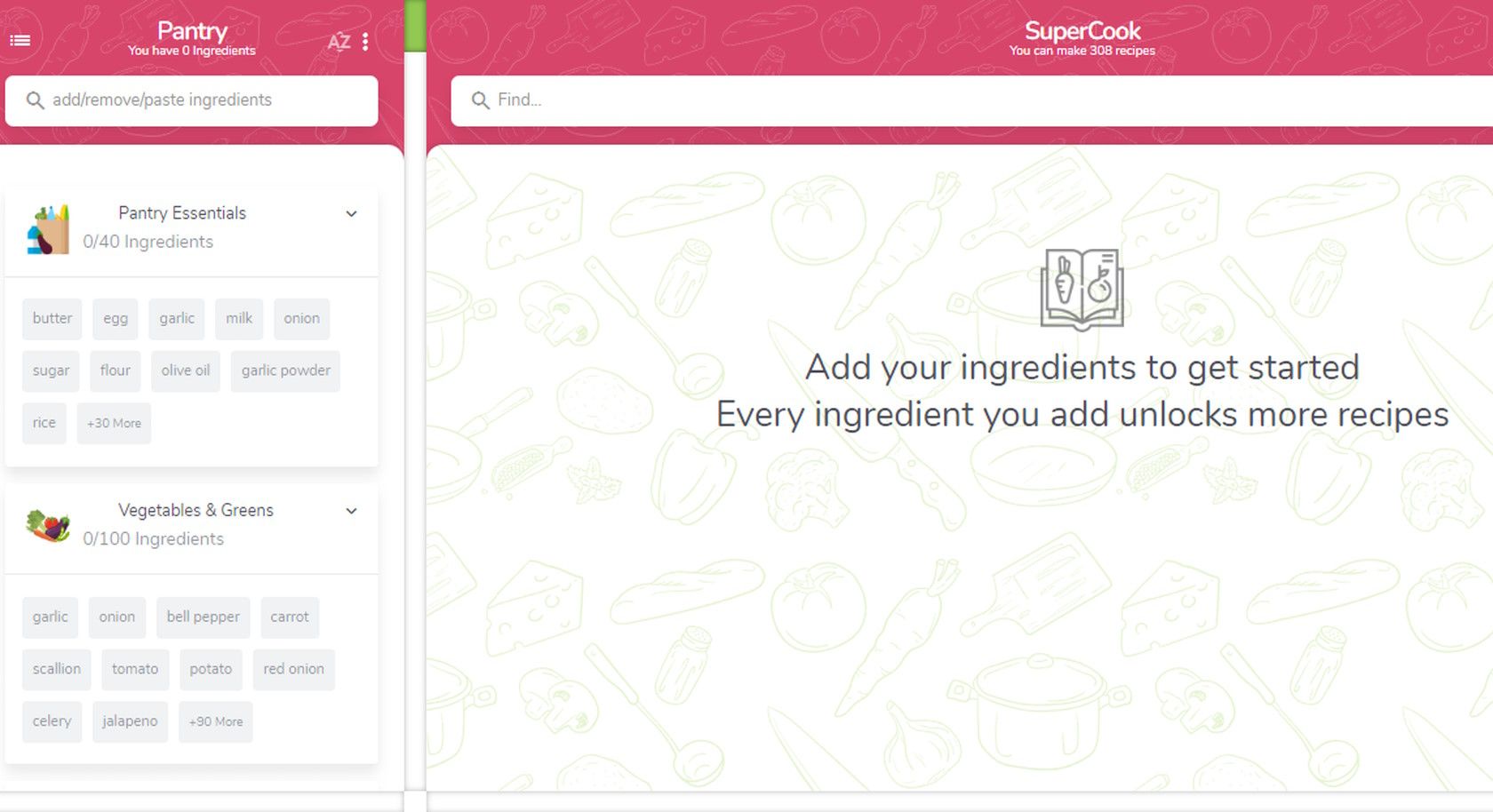 Super Cook Recipe Generator Finder Website Tool