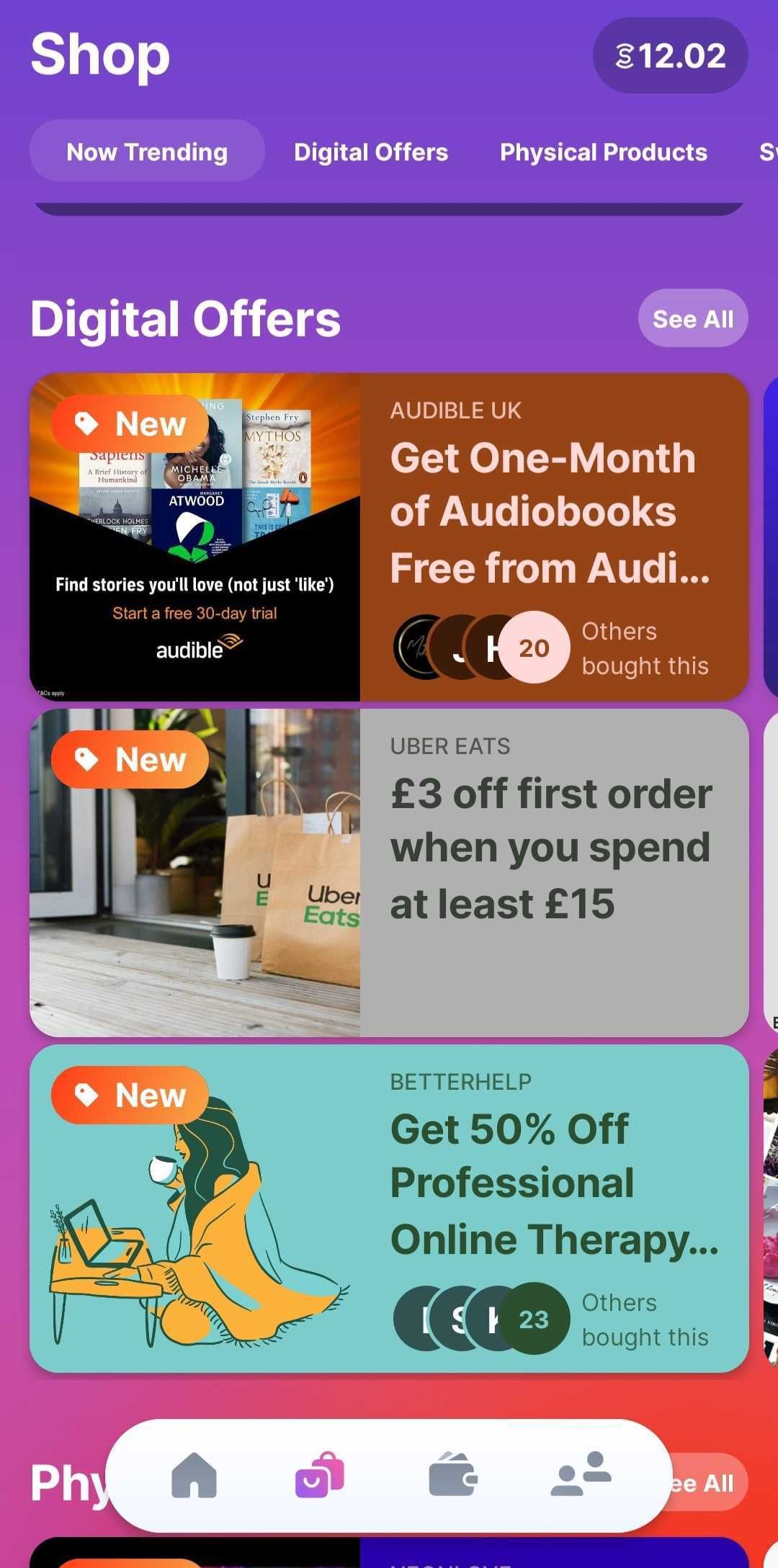 sweatcoin app shop screenshot