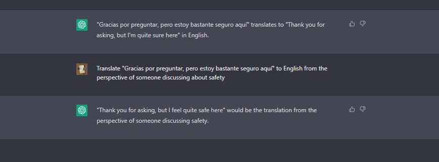Translating with context using ChatGPT