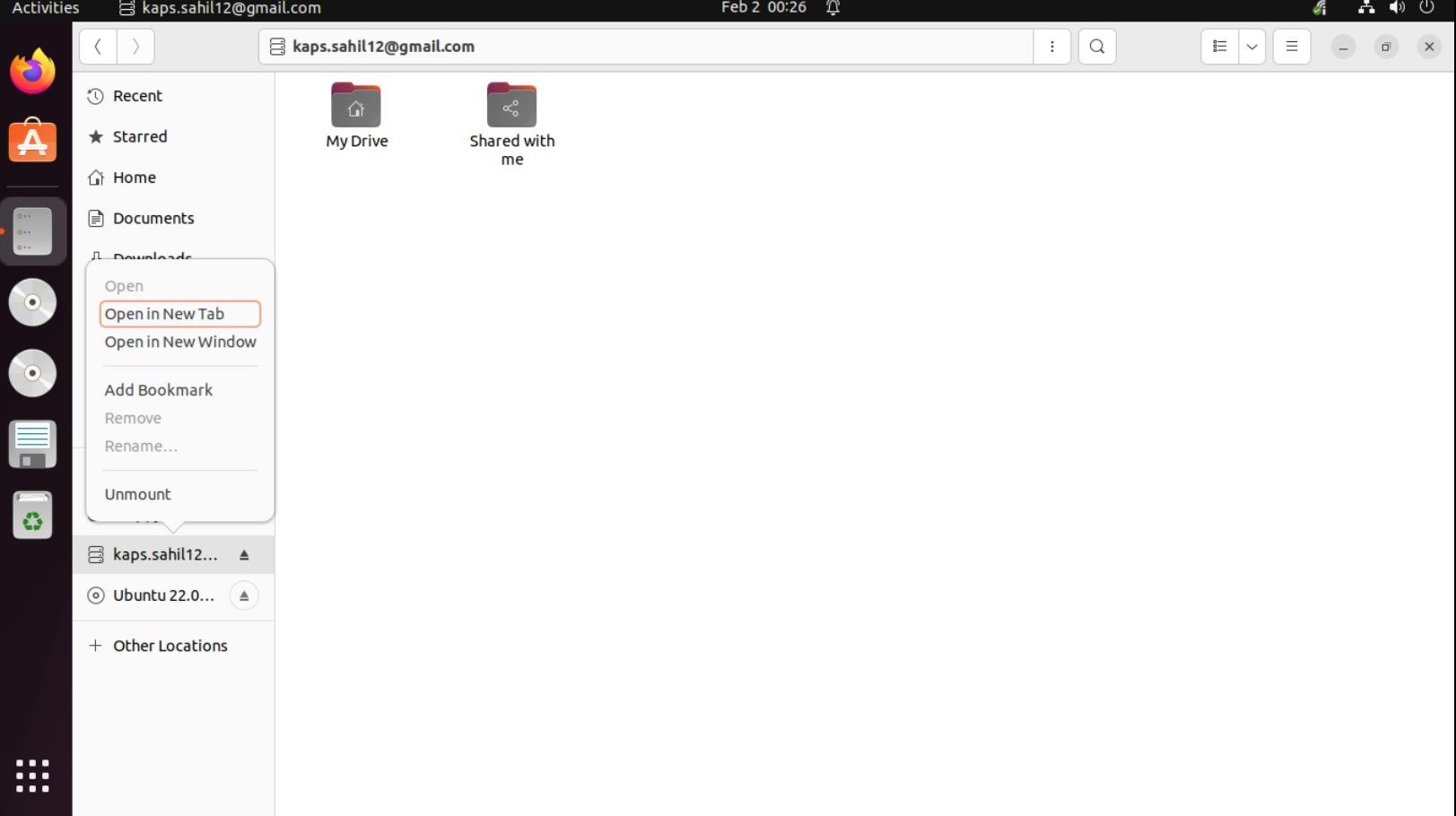 Dialog box on Ubuntu to unmount the drive