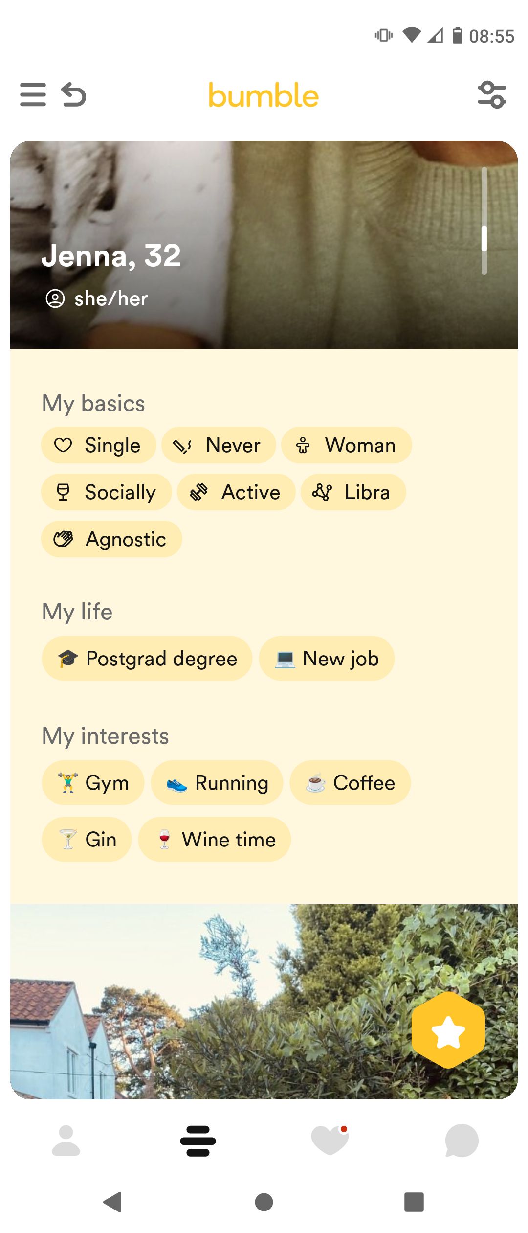 User Profile on Bumble Bff Mode