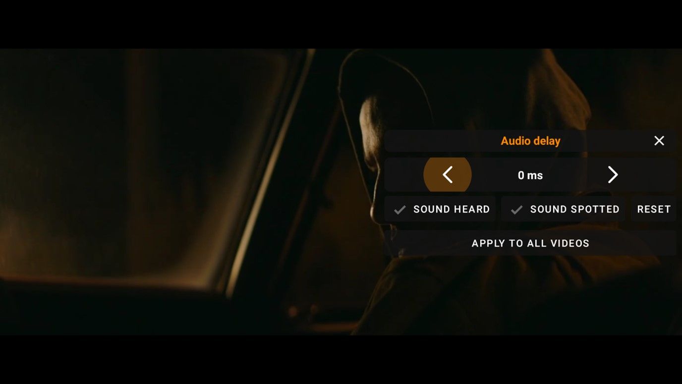 VLC for Android TV App Audio Delay Settings