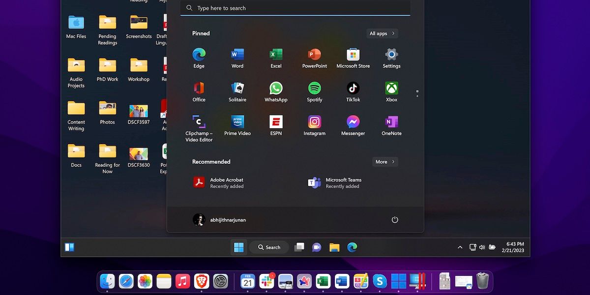 Windows 11 on Mac using Parallels Desktop