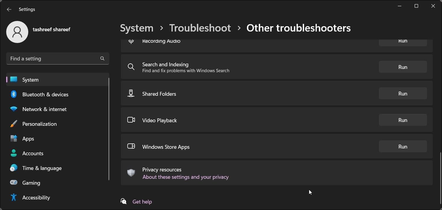 windows store apps troubleshooter 1