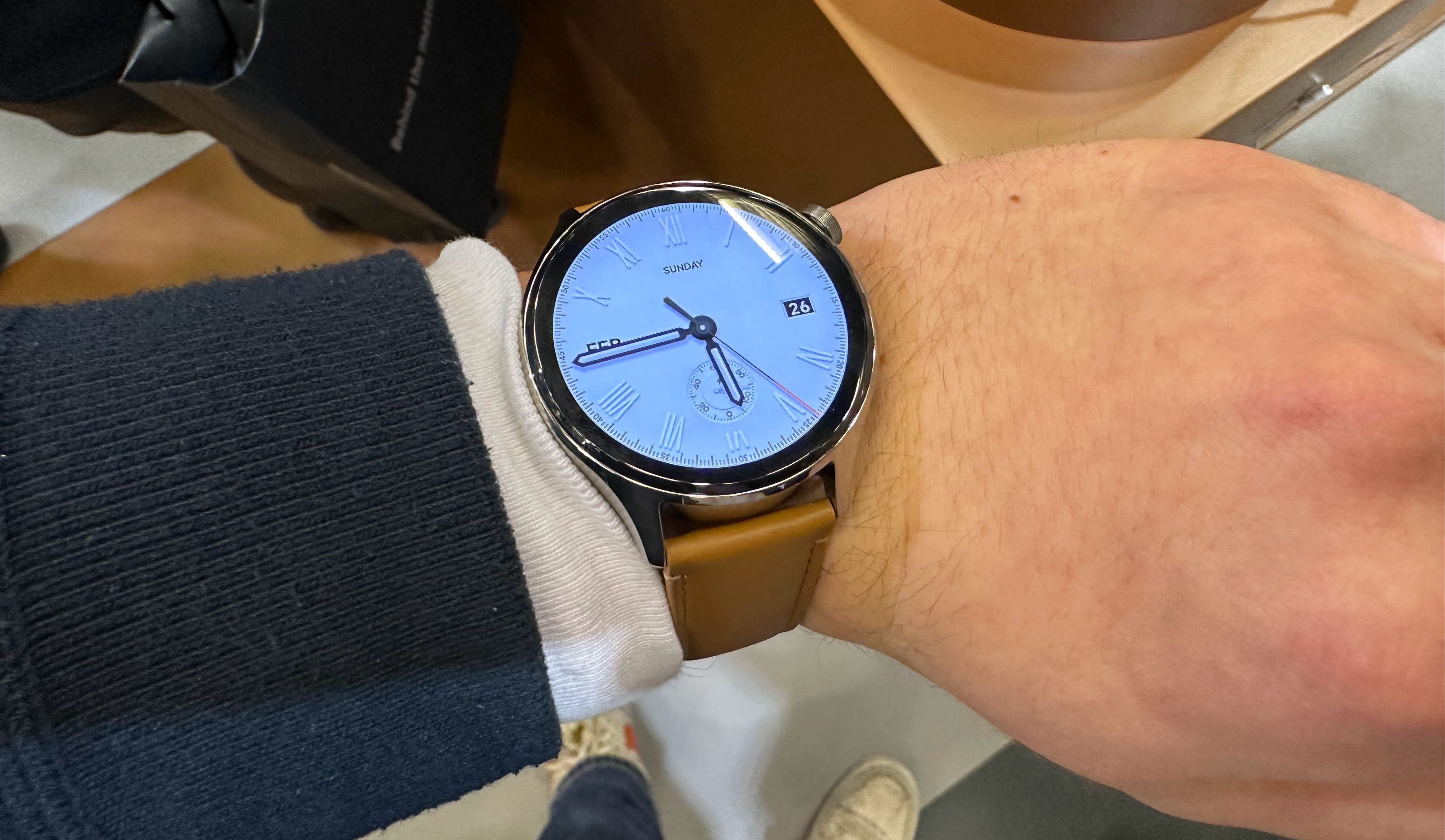Xiaomi Watch S1 Pro In-Person, worn on wrist