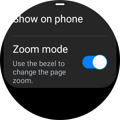 Zoom mode on samsung internet