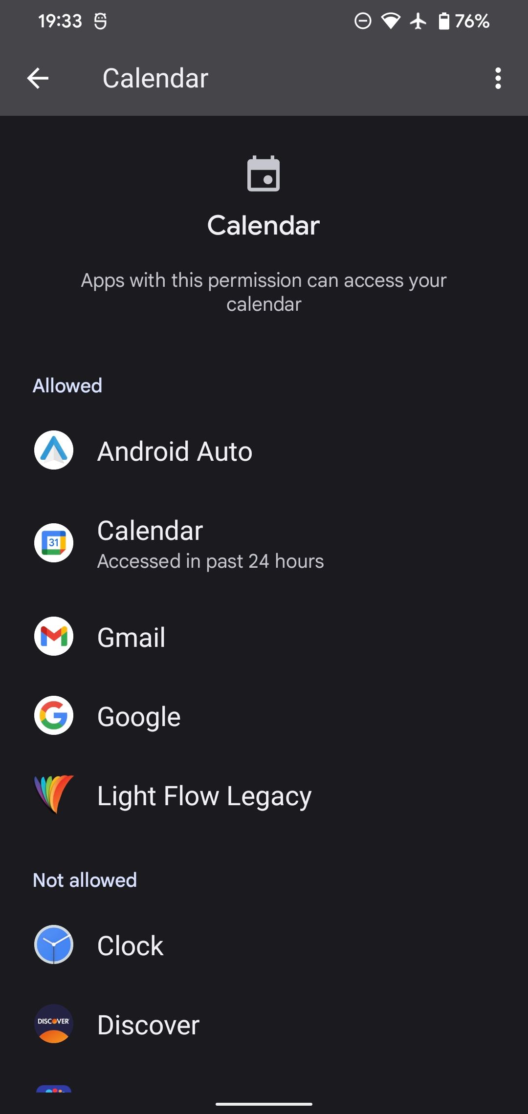 Android Calendar Permissions