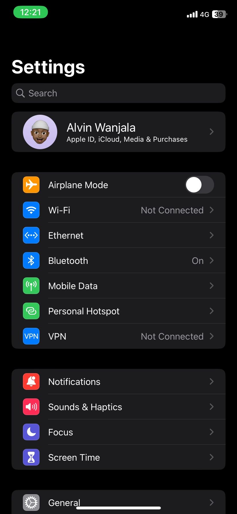 Internet served via Bluetooth on iPhone