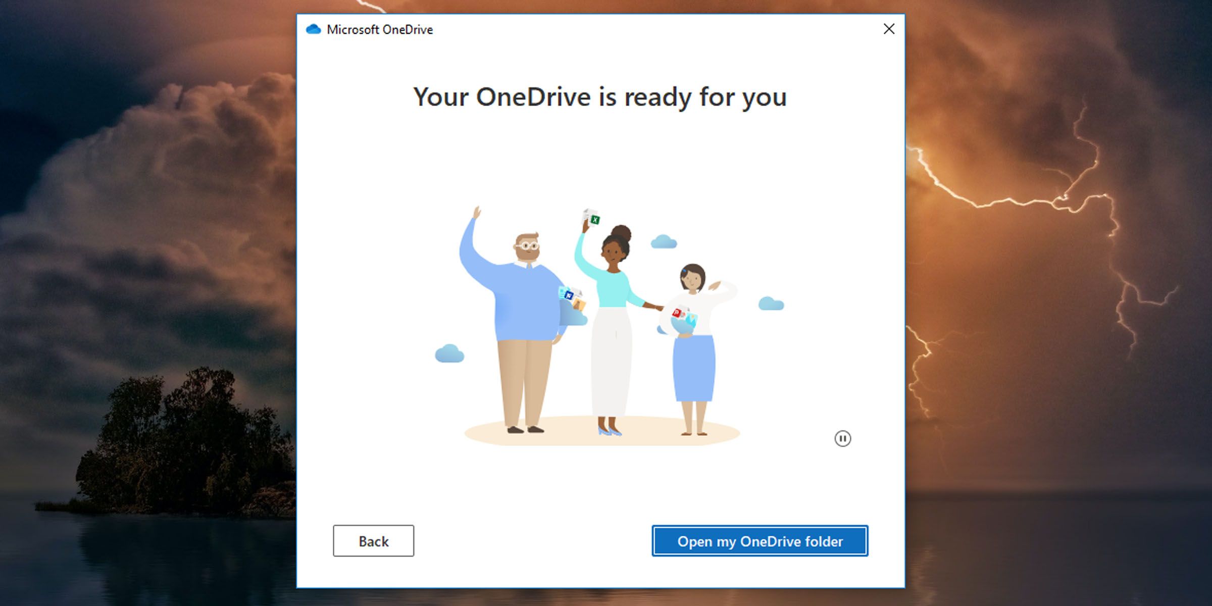 Penyiapan OneDrive selesai