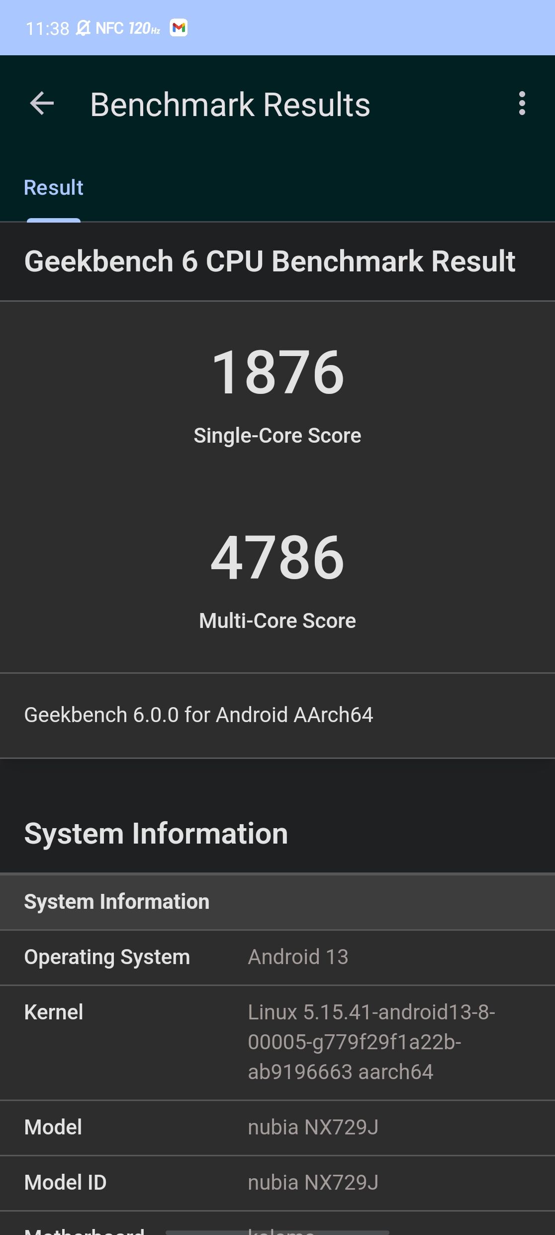 05 Redmagic 8 Geekbench 6 CPU