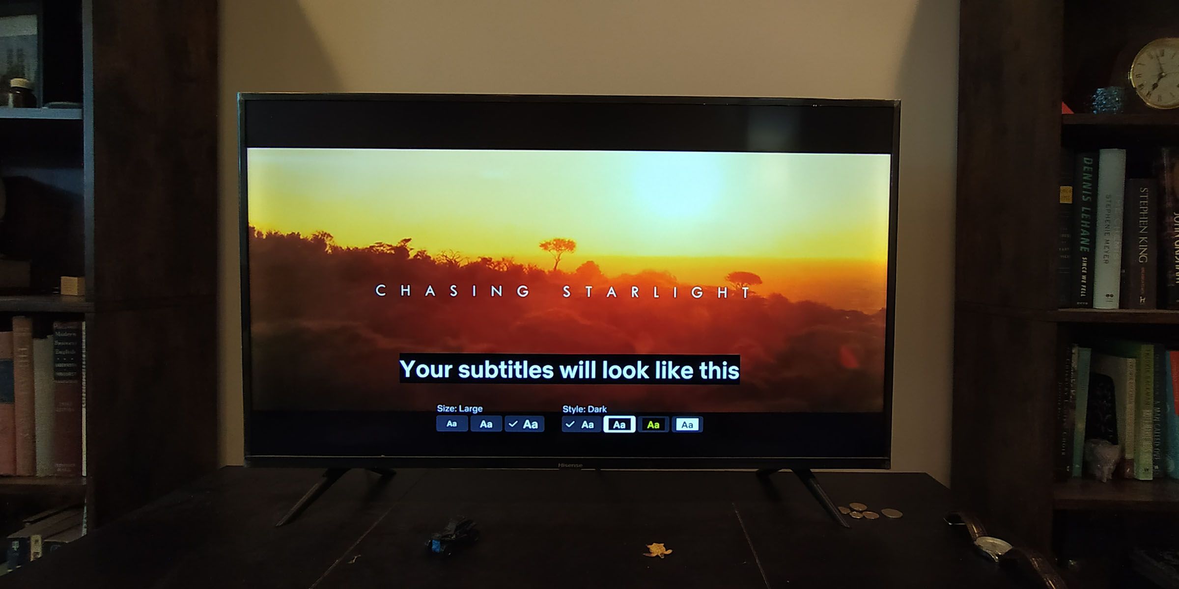 Dark effect on Netflix subtitles