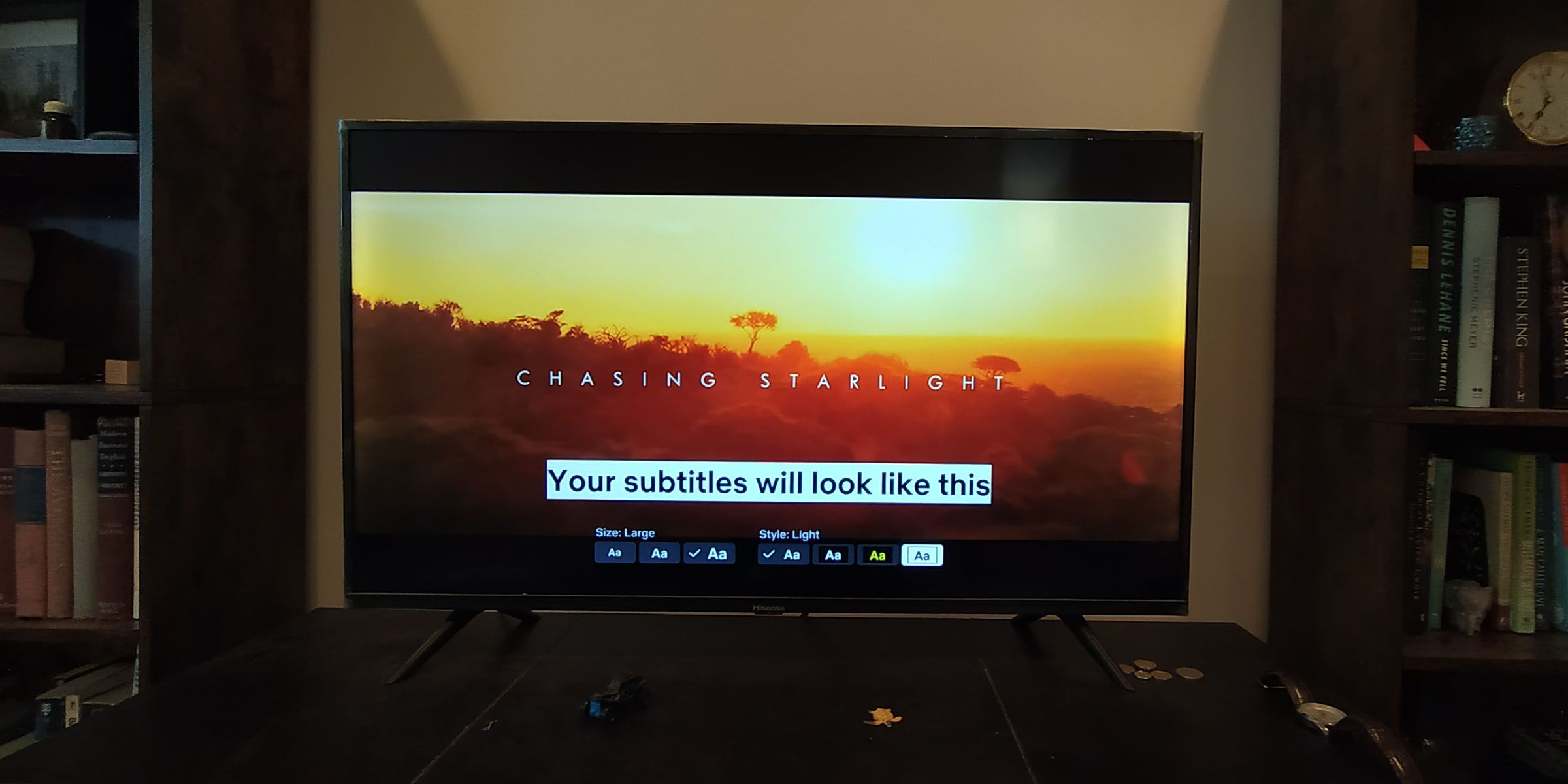 Light effect on Netflix subtitles