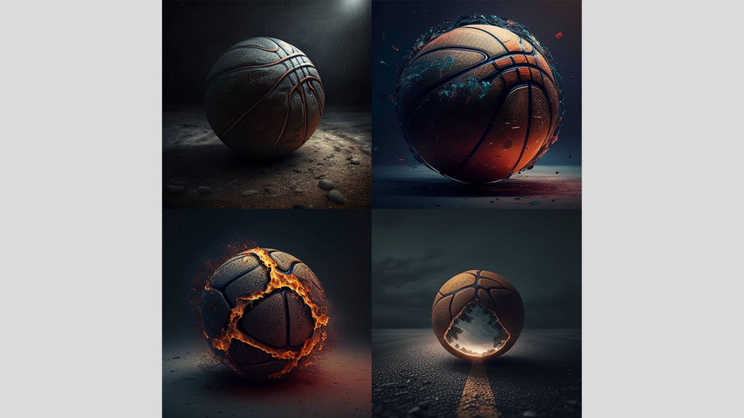 Bir basketbol istemi Midjourney v4