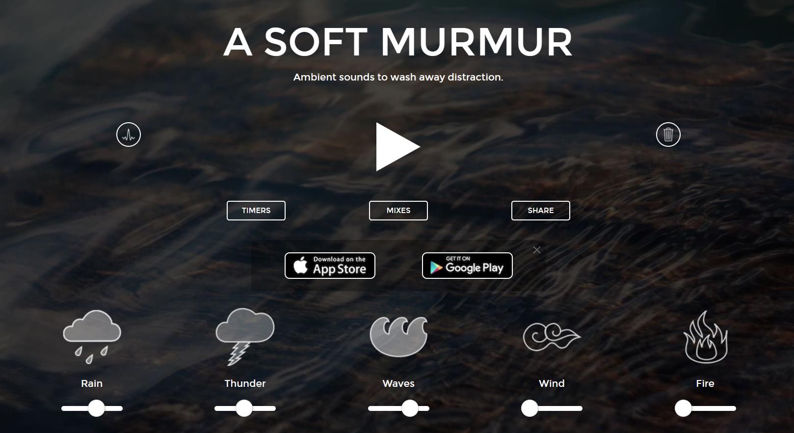 A soft murmur ambient sounds homepage