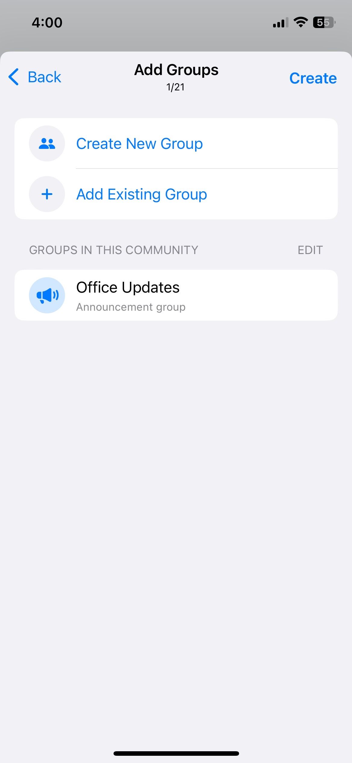 Add groups to WhatsApp community