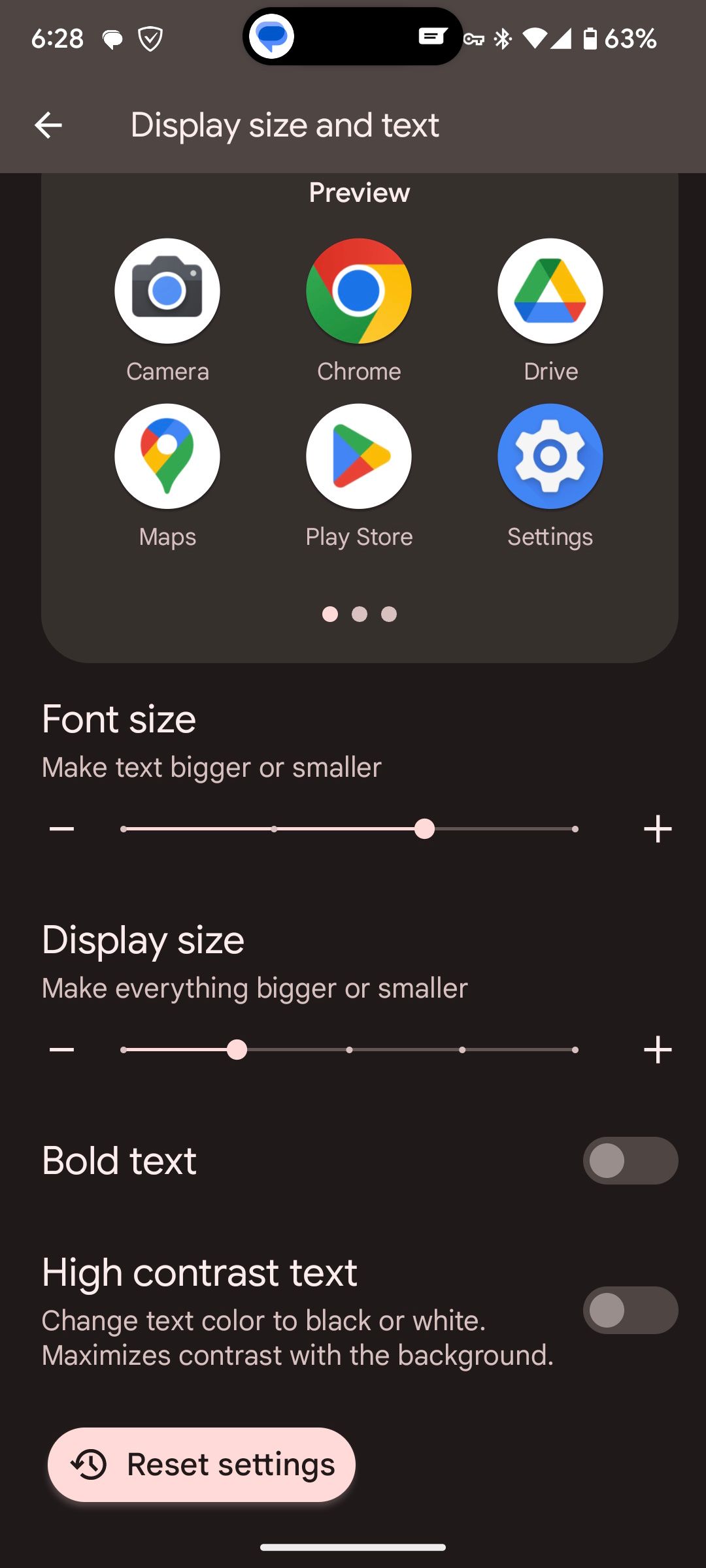 Changing the font size in Android 