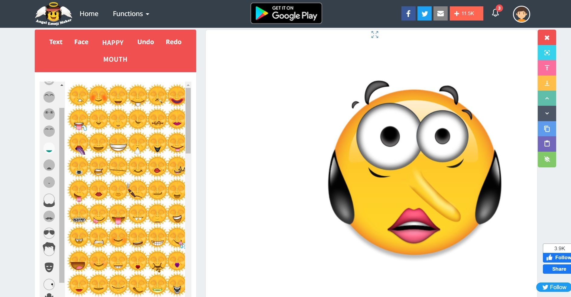 Make An Emoticon On The Angel Emoji Maker