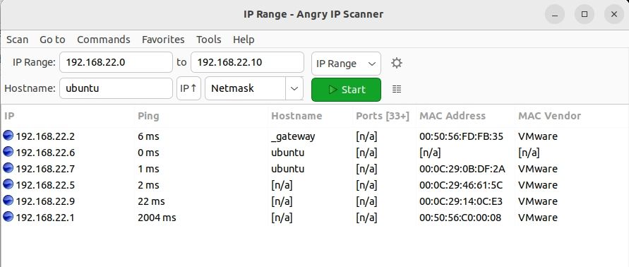 angry IP scanner running on windows
