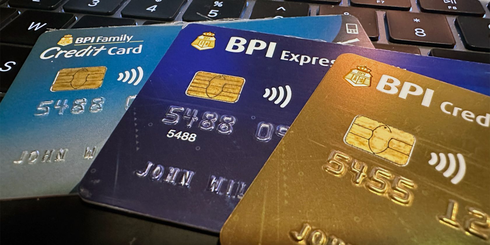 Bank cards with an NFC logo