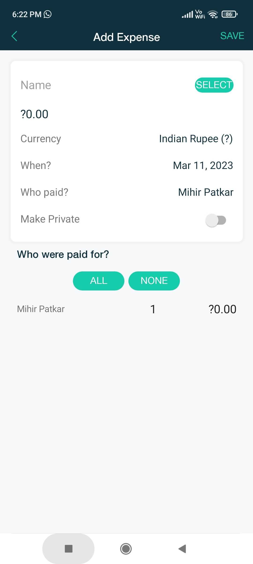 The built-in expense tracker in Mobili is a comprehensive way to track and split travel expenses with your group