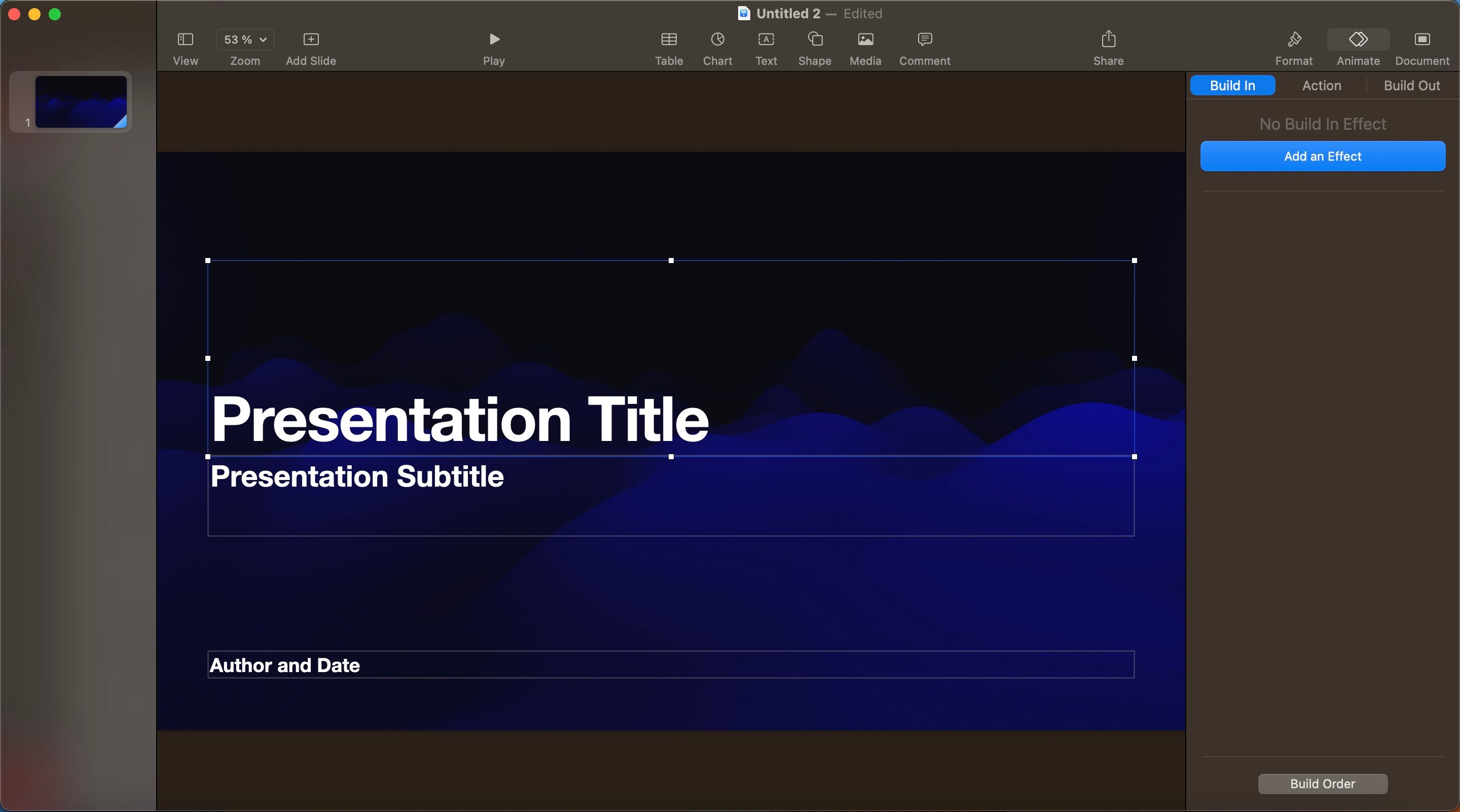 Build In Keynote Animation Screenshot