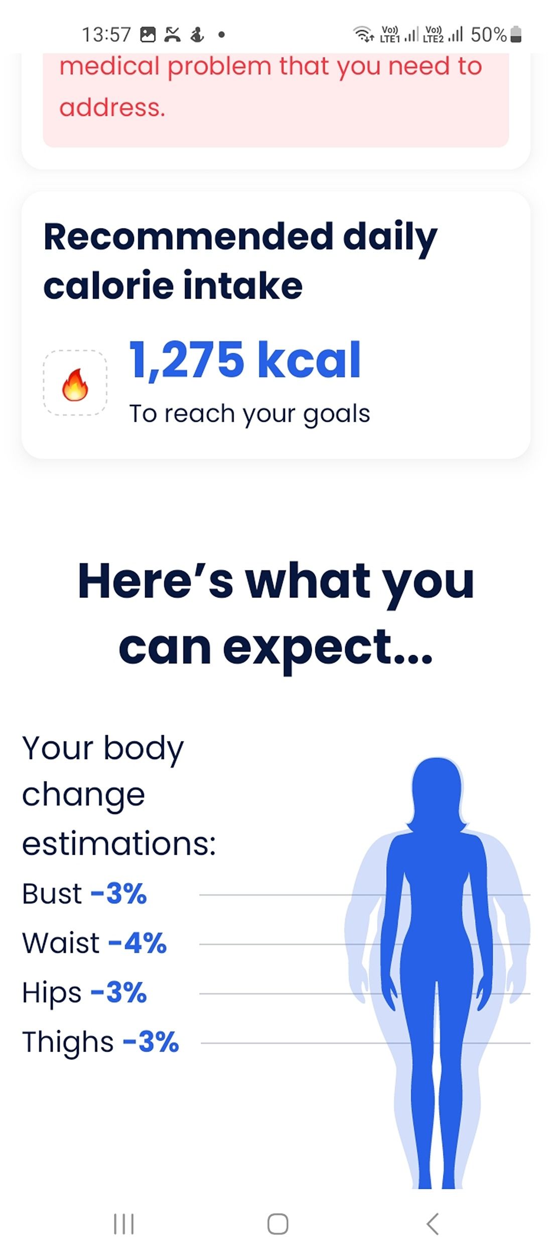 Expected outcomes in the Cardi-health app