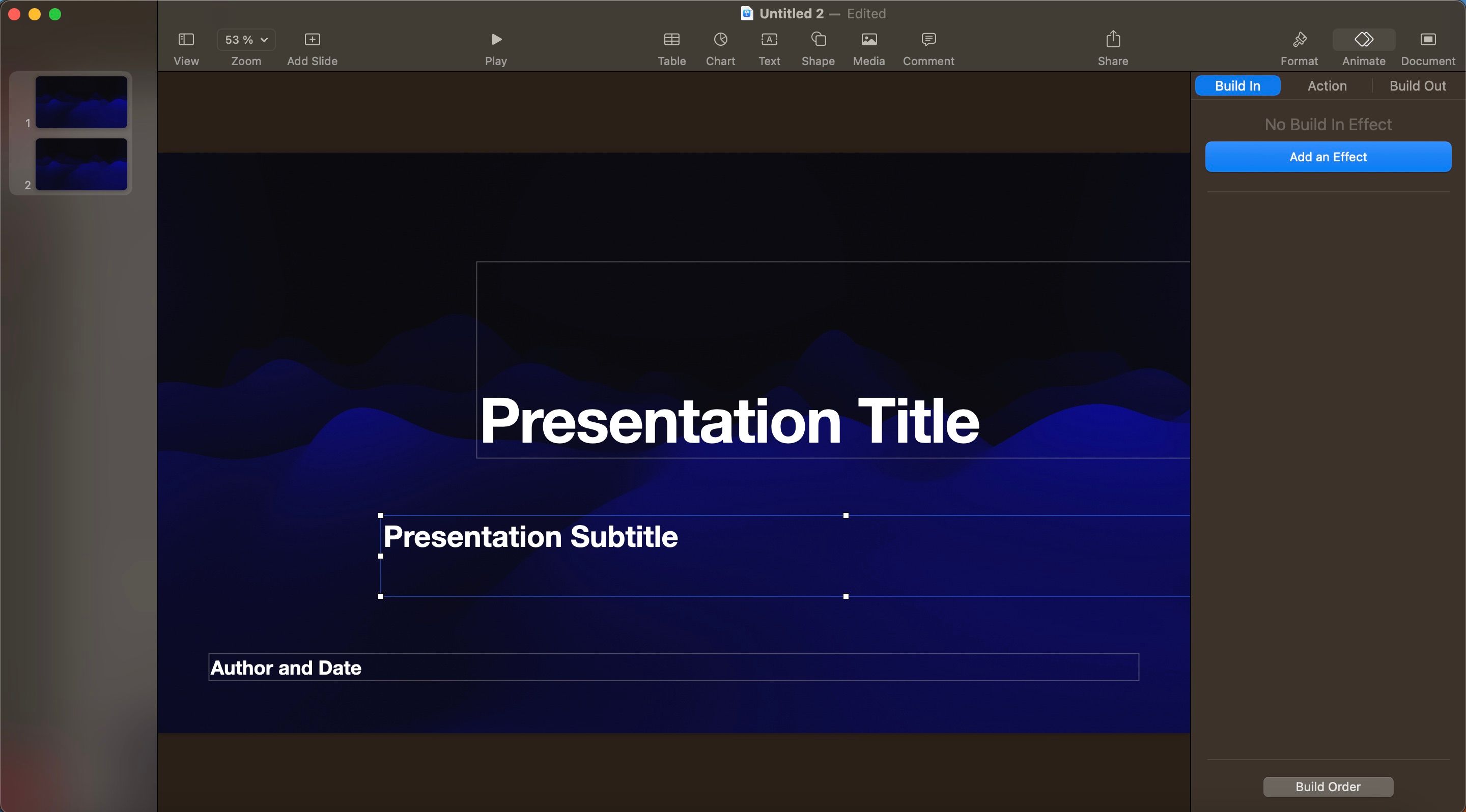 Change Position of Elements in Keynote Screenshot