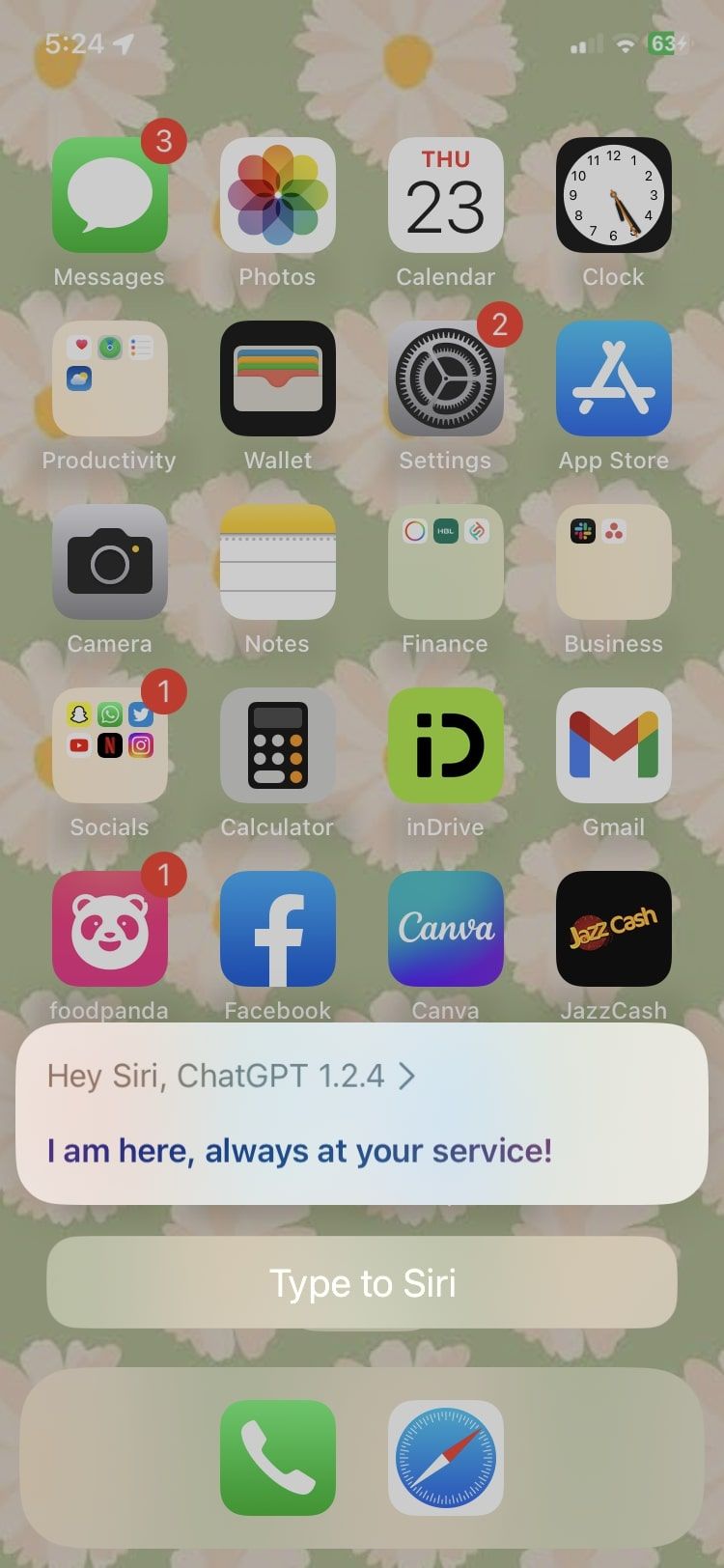 ChatGPT launched with siri