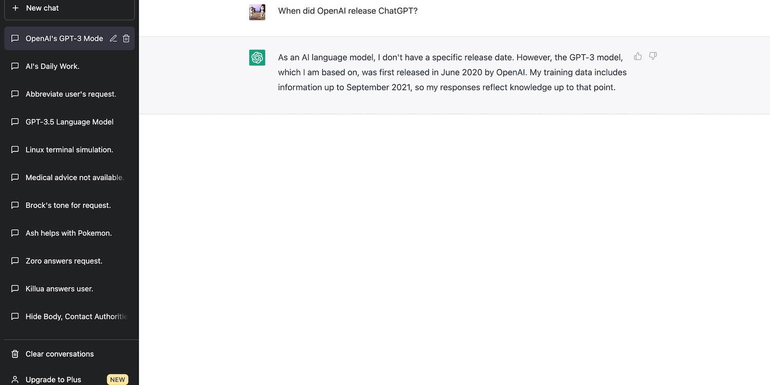 9 perbedaan utama antara ChatGPT dan Bing AI 10 Menanyakan ChatGPT Tentang Tanggal Peluncurannya