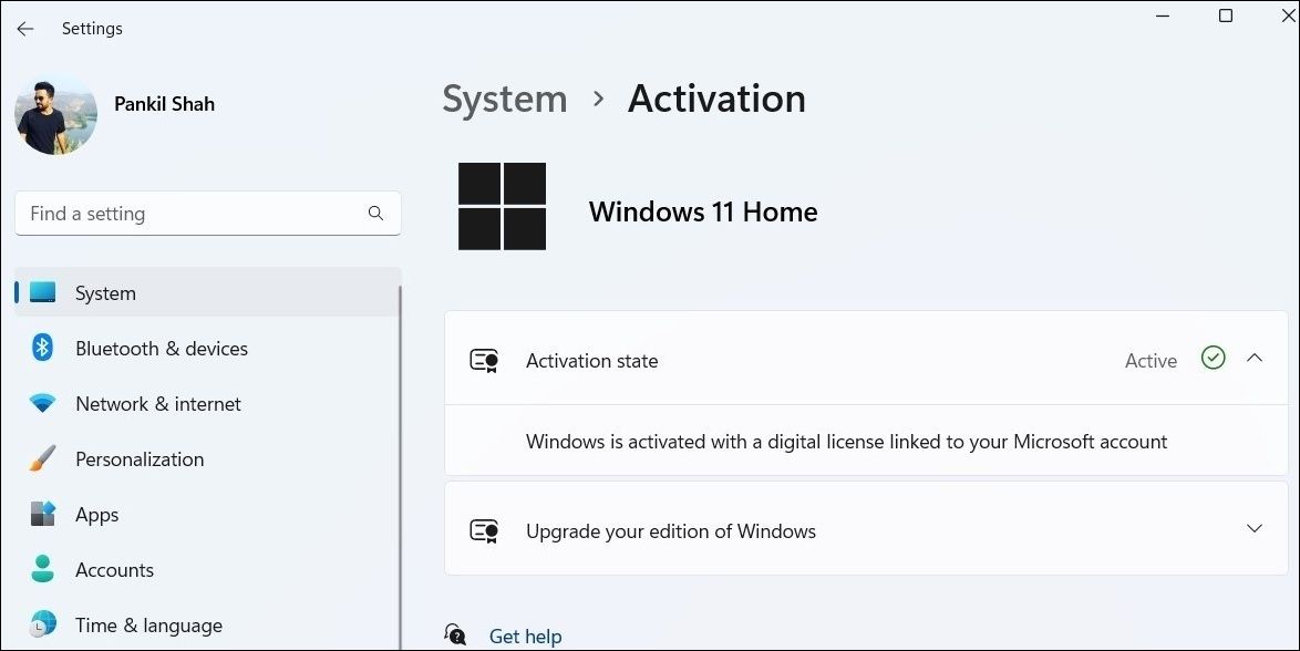 Periksa Status Aktivasi Windows melalui Pengaturan