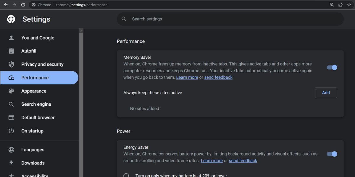 Enable Memory Saver Feature in Chrome Browser