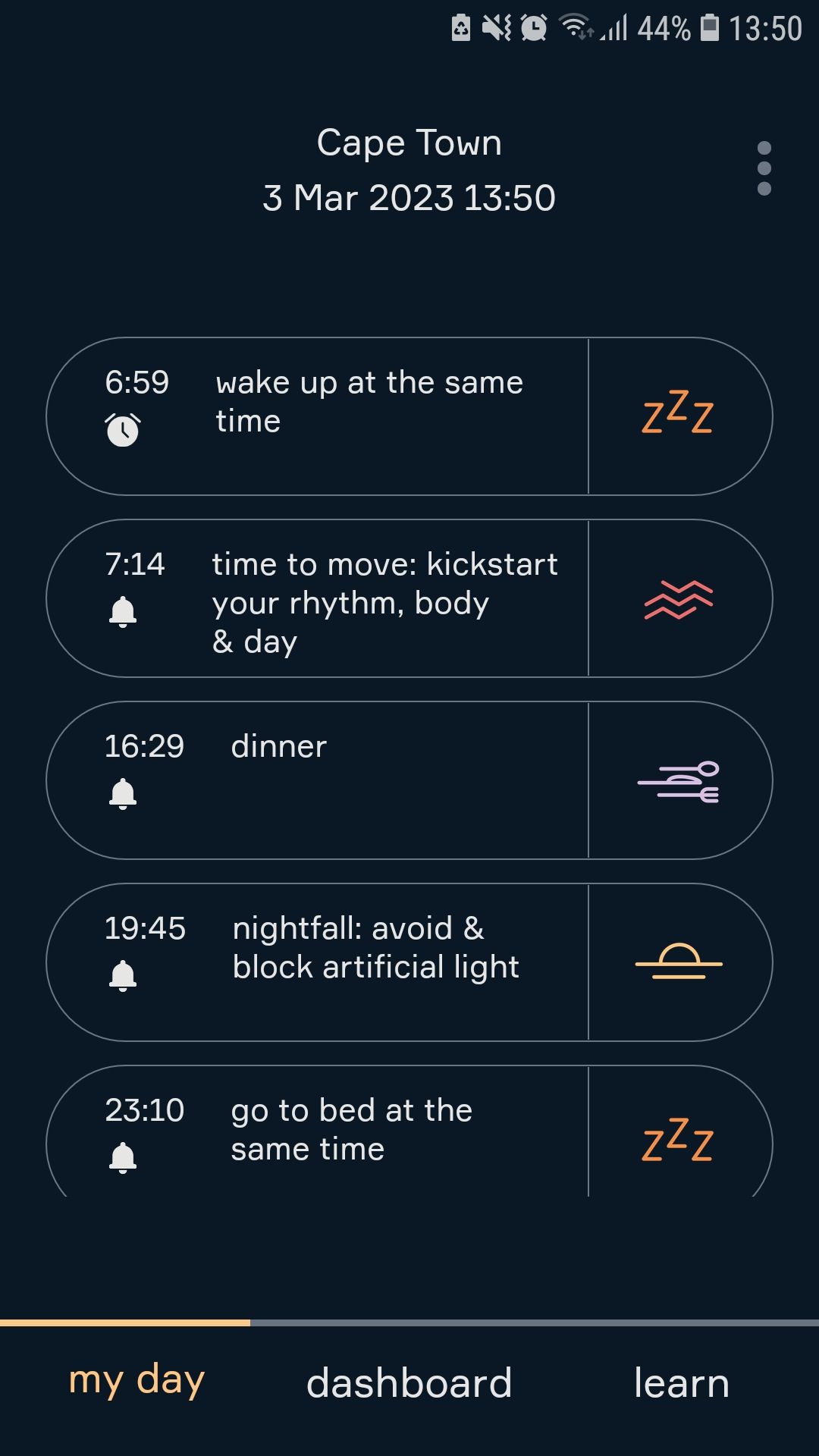 Circadian my day circadian rhythm mobile app