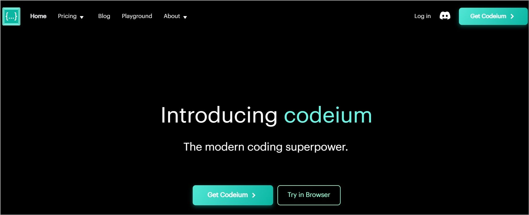 página inicial do codeium