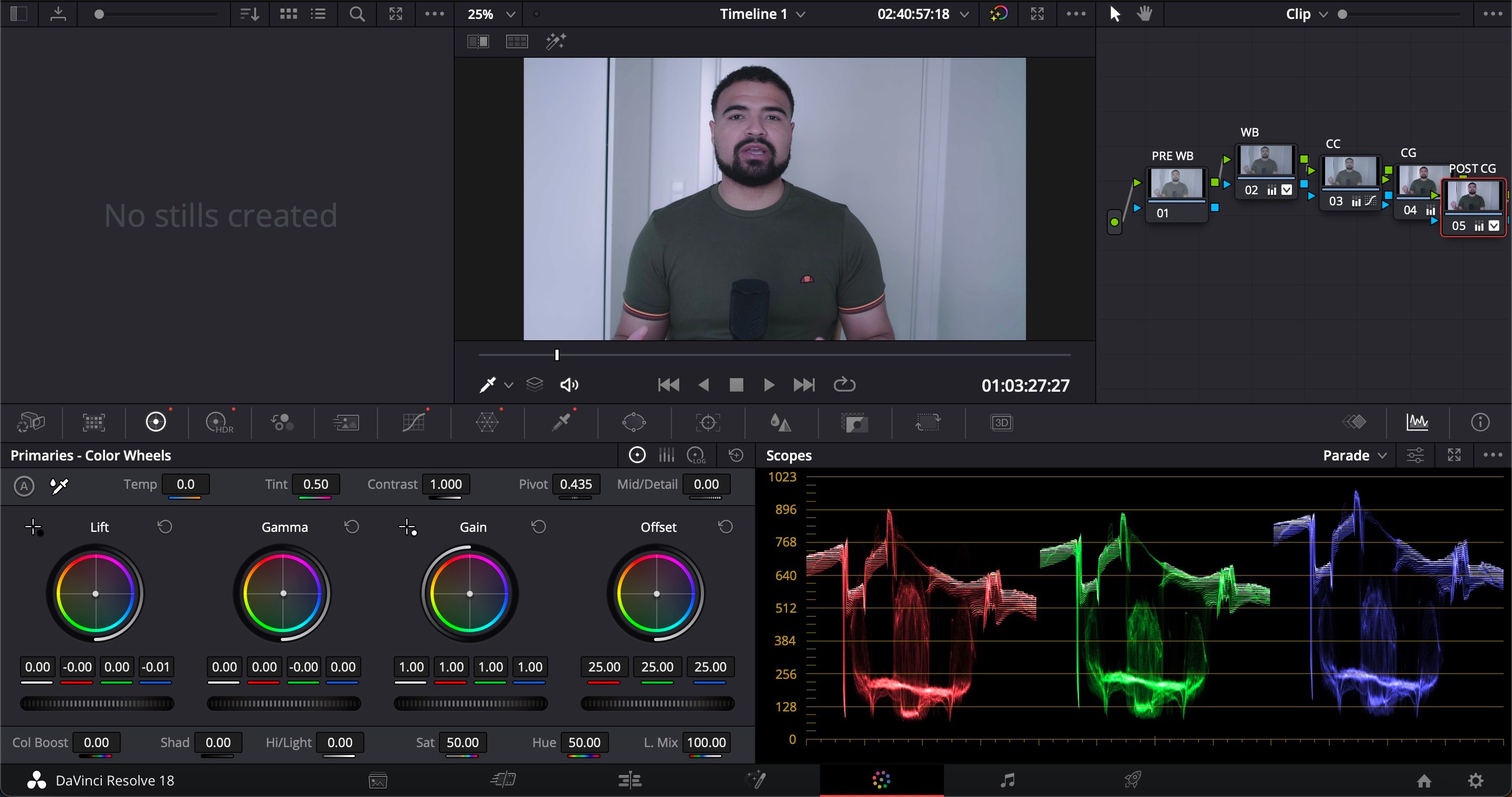 Outils de montage couleur DaVinci Resolve Capture d'écran