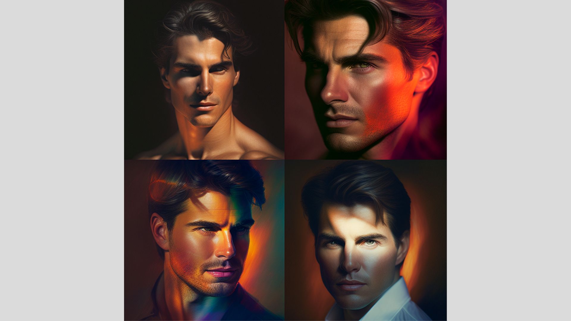 Color prompt of Tom Cruise Midjourney v4